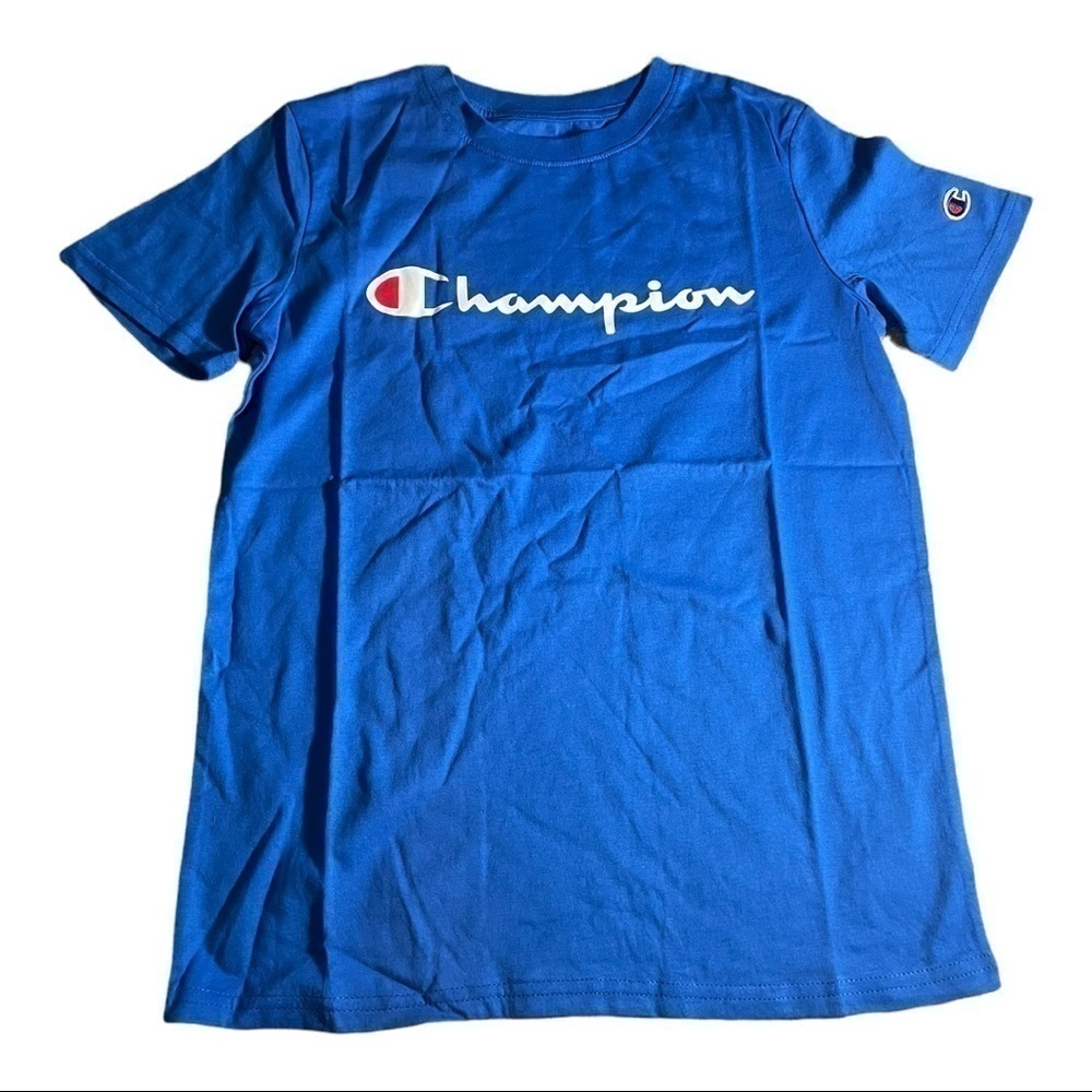 Champion Boys 8-20 Short Sleeve Script T-Shirt Blue CHB000